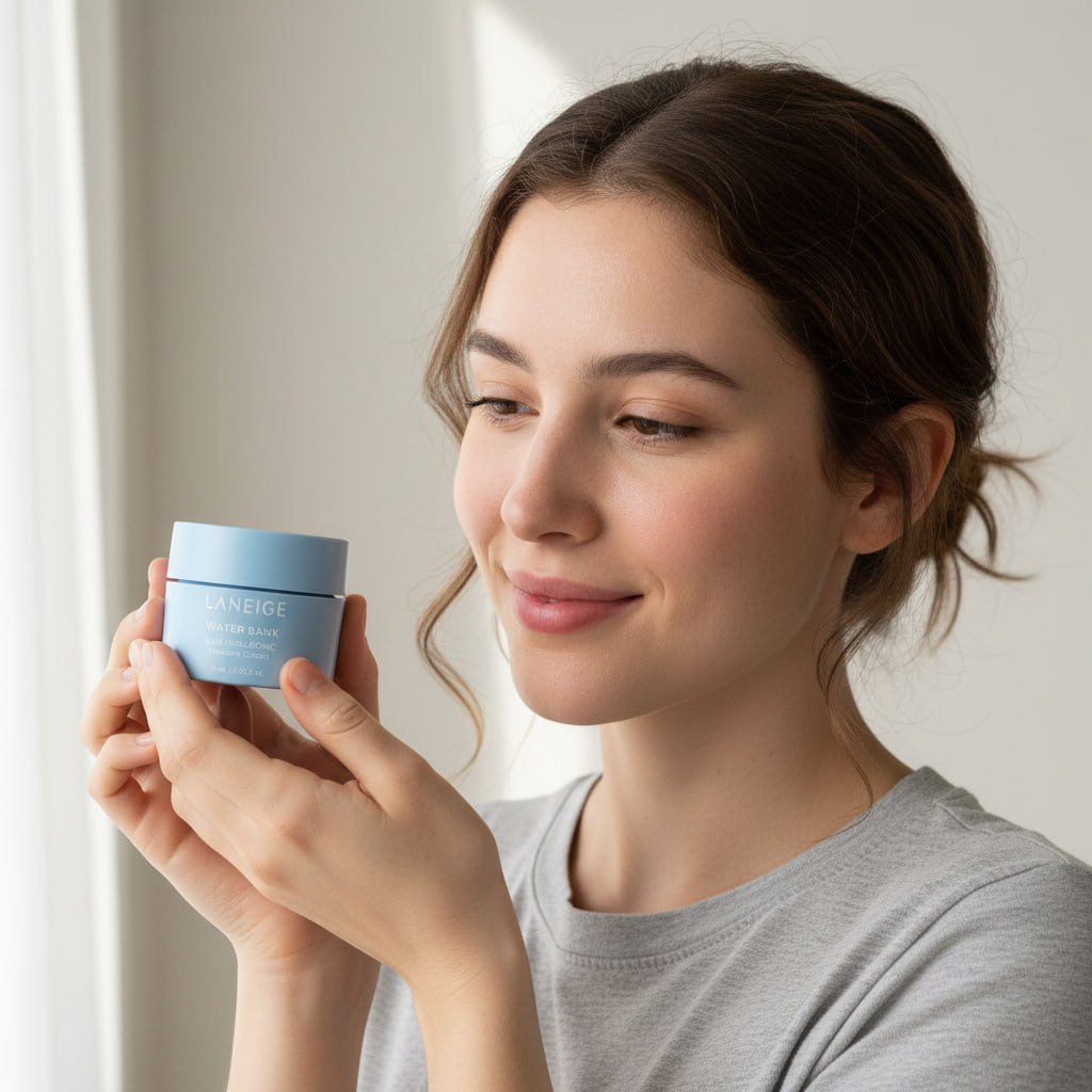 LANEIGE Blue Hyaluronic Cream Moisturizer – Deep Hydration Korean Skincare with Hyaluronic Acid & Ceramide